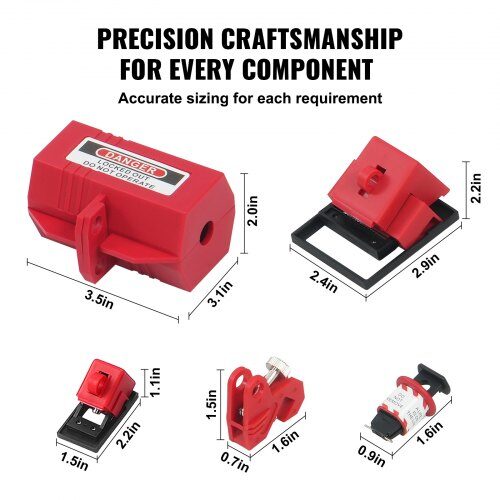 Lockout Tagout-kit, 47 delar, 28x9x25 cm, Säkerhet