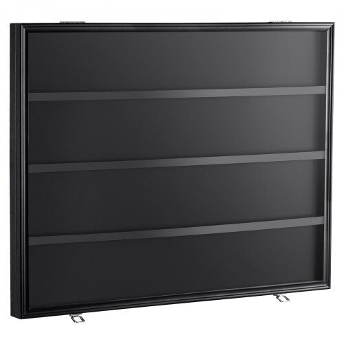 Sports kort udstillingsboks, 77,5x61,7x5,3 cm, Sort, Låsbart træramme