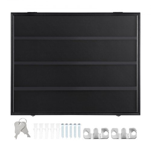 Sports kort udstillingsboks, 77.5x61.7x5.3 cm, Sort, Låsbart træramme