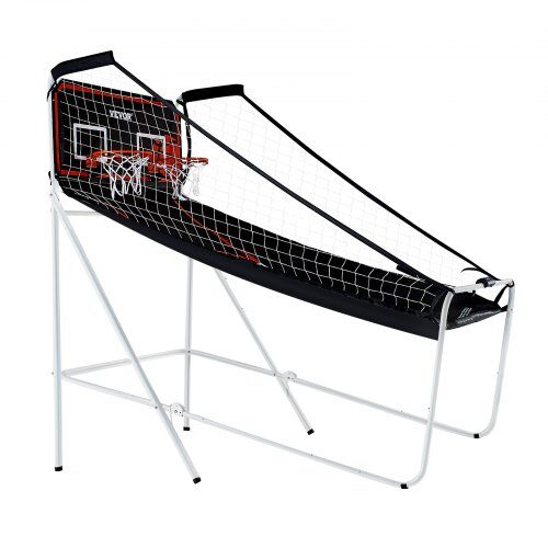 Basketbollspel Arcade, Fällbar Dubbelkast, 209x113x205 cm, Svart, Inomhussport