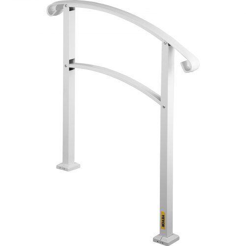 Handledare för utomhustrappor, 63.5x97x106 cm, vit, smidesjärn