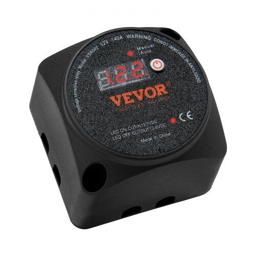Akkukatkaisijan sarja, kaksois 12V 140A manuaalinen ja automaattinen VSR LCD-näytöllä, 6.8x6.8x5.6 cm, ABS