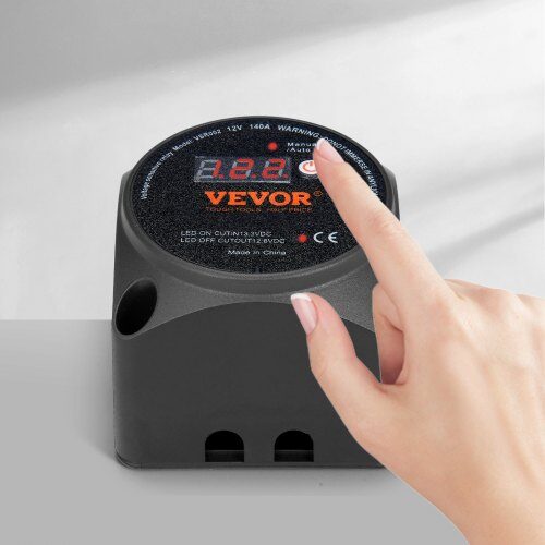 Akkukatkaisijan sarja, kaksois 12V 140A manuaalinen ja automaattinen VSR LCD-näytöllä, 6.8x6.8x5.6 cm, ABS