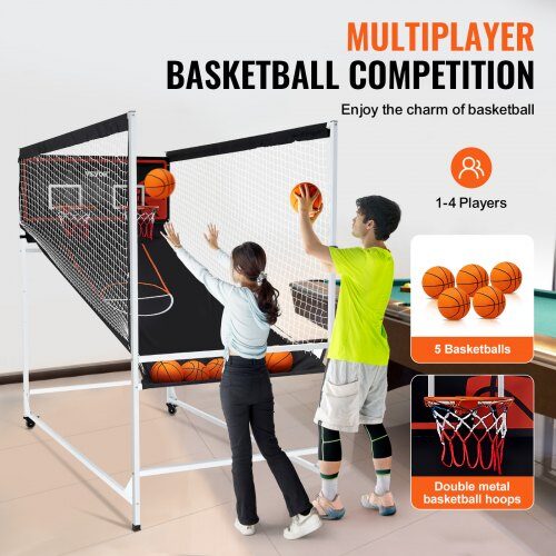 Basketbollsarkadspel, 2286x1219x2133 mm, Svart, Inomhussport