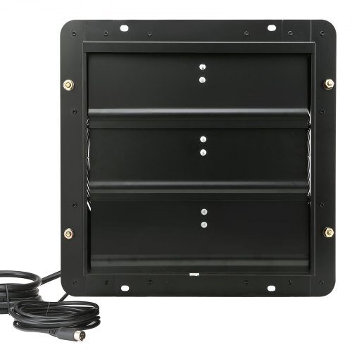 Udsugningsventilator, 43,5x43,5x19 cm, Sort, Metal, Ventilation