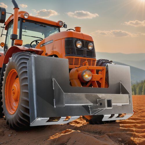 Skid Steer monteringsplade, 116x45.8x23.5 cm, stål