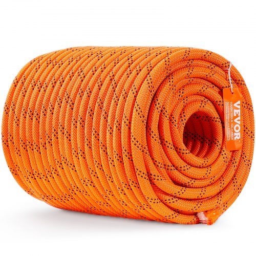Trädklättringsrep, Dubbel flätad polyester, 1.3x670.6 cm, Orange, 48-trådig