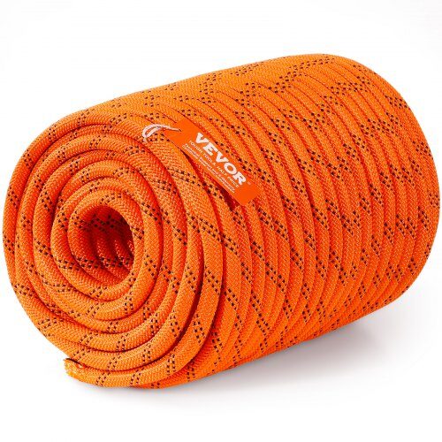 Trädklättringsrep, Dubbel flätad polyester, 1.3x670.6 cm, Orange, 48-trådig