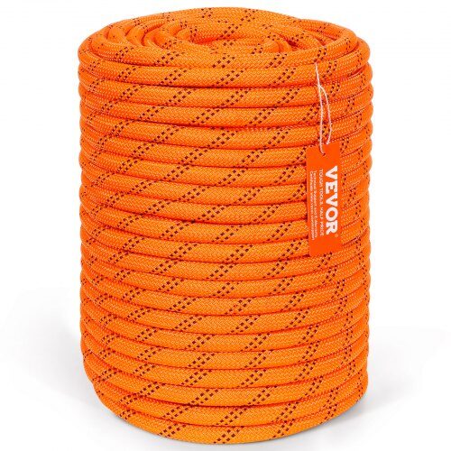 Trädklättringsrep, Dubbel flätad polyester, 1.3x670.6 cm, Orange, 48-trådig