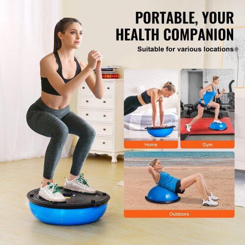 Balance Trainer, 62x21,5 cm, Blå, Stabilitetstræningsudstyr