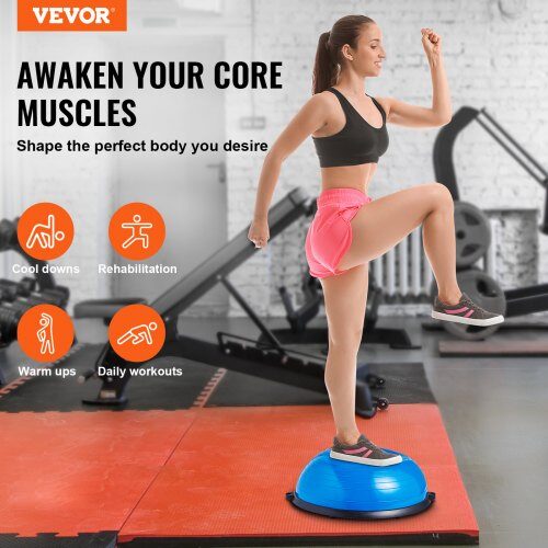 Balance Trainer, 62x21,5 cm, Blå, Stabilitetstræningsudstyr