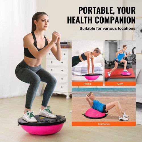 Balance Trainer, 66x20 cm, Pink, Yoga Fitness Udstyr