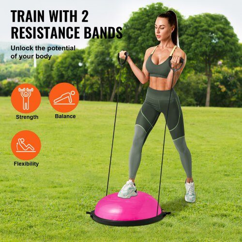 Balance Trainer, 66x20 cm, Pink, Yoga Fitness Udstyr