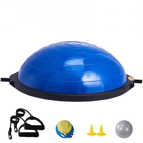 Balance Trainer, 66x20 cm, Blå, med Modstandsbånd
