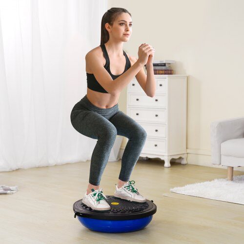 Balance Trainer, 66x20 cm, Blå, med Modstandsbånd