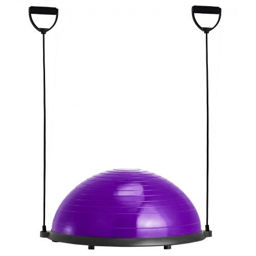 Kuntoilupallotreenaaja, 62x21,5 cm, violetti, vastusnauhoilla
