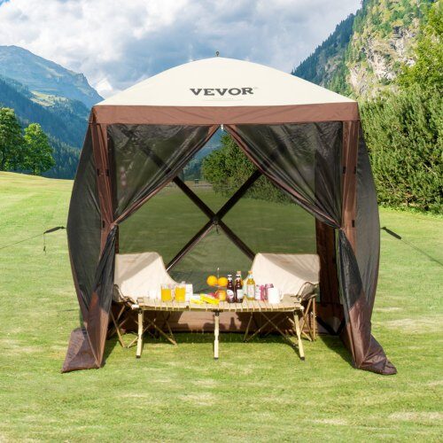 Pavillon Telt, 183x183x210 cm, Brun, Myggenet