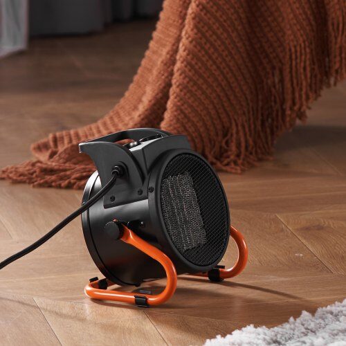 Drivhusvarmer 21x16x22 cm Sort Elektrisk Bærbar Varmeblæser