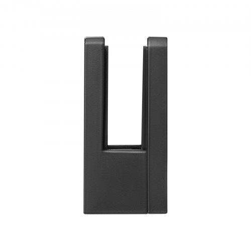 Glasklemme, 40 stk. firkantet gelænderbeslag, 55x55x26 mm, sort, rustfrit stål