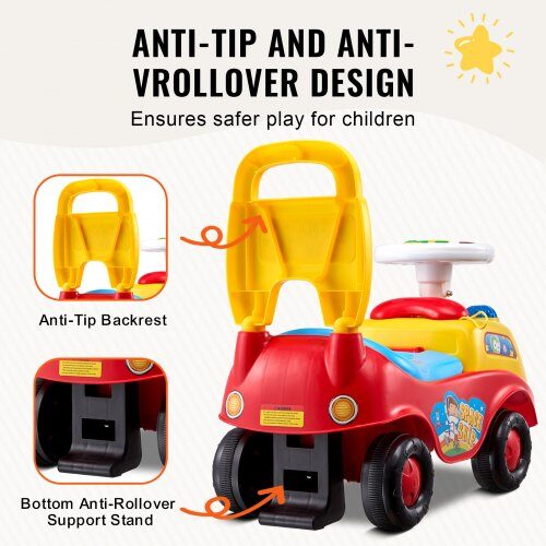 Ride On Skubbil, Ride Racer, 51x25x45 cm, Flerfarvet, Opbevaring