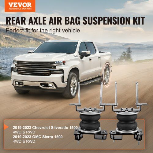 Luftfjädringssats, kompatibel med Chevrolet Silverado 1500 GMC Sierra 1500, 14.6x14.3 cm, justerbar