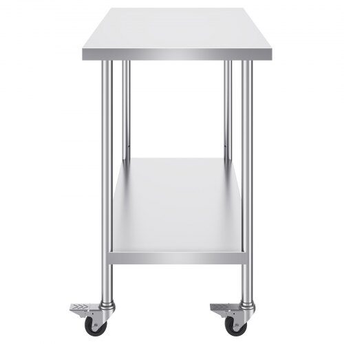 Arbetsbord, 76.2x121.9x95.5 cm, Silver, Rostfritt stål