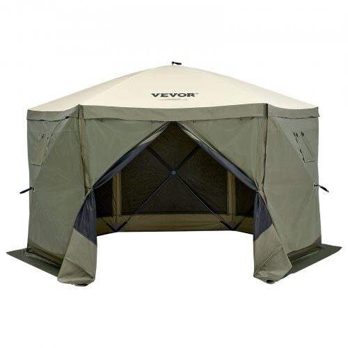 Pavillon telt, 3.66x3.66x2.4 m, Grøn, Myggenet