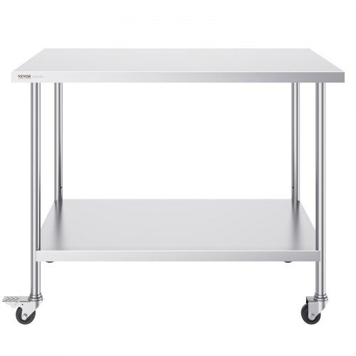 Arbetsbord, 76.2x152.4x95.5 cm, Silver, Rostfritt stål