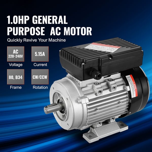 Sähkömoottori, 2.2KW 2800 RPM yksivaiheinen, 34.5x20.5x21.5 cm, teräs