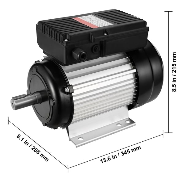 Sähkömoottori, 2.2KW 2800 RPM yksivaiheinen, 34.5x20.5x21.5 cm, teräs