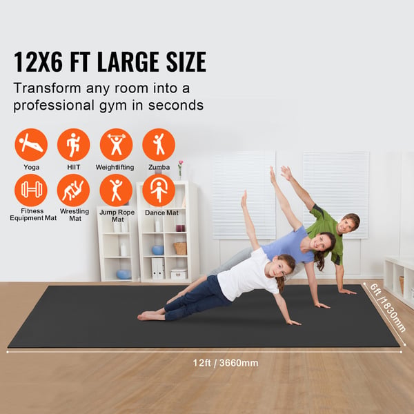 Harjoittelumatto, 370x180 cm, liukumaton, PVC