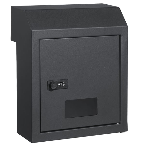 Nyckelbox, 30,5x15,5x36 cm, mörkgrå, stål