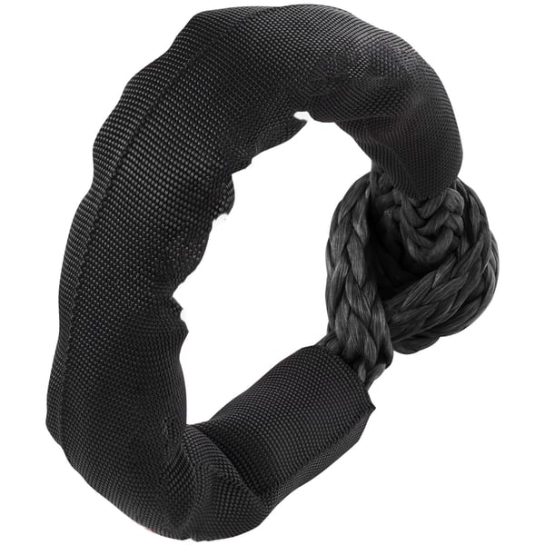 Blød sjækkel syntetisk bjergningsreb 2 stk 1,3x56 cm sort, bugsering