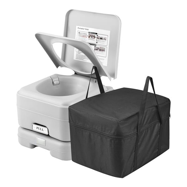 Transportabelt toilet, 43x34x30 cm, grå, camping