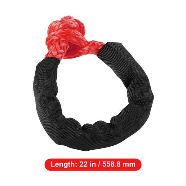 Recovery Rope, Blød Sjækel Syntetisk, 1.3x56 cm, Rød