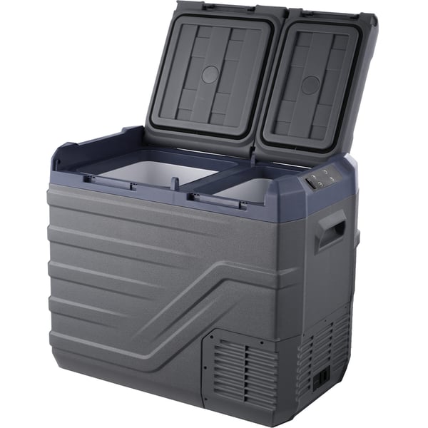 Bilkylar, 40 L dubbelzon portabel frys, 61,8x37,6x51,4 cm, justerbar, förvaring