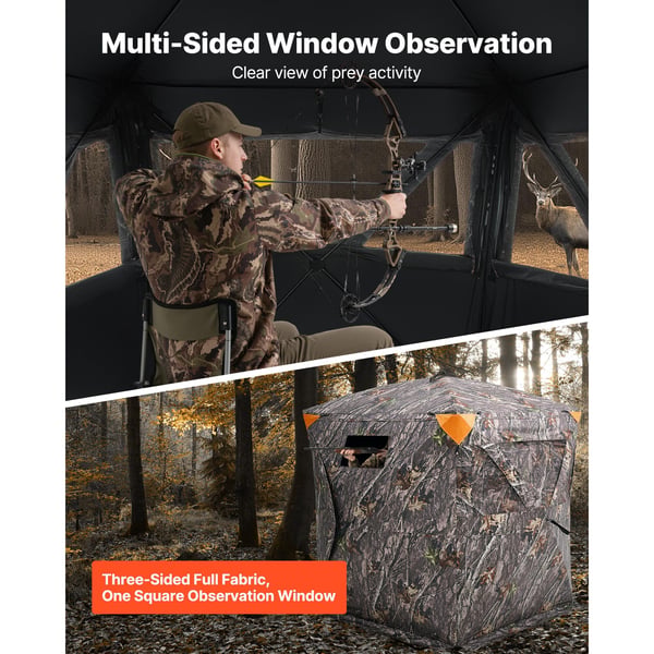 Jagt skjul, 148x148x170,5 cm, Camouflage, Net