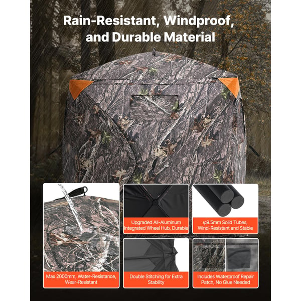 Jagt skjul, 148x148x170,5 cm, Camouflage, Net