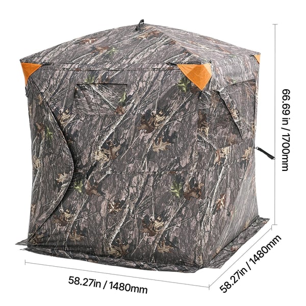 Jagt skjul, 148x148x170,5 cm, Camouflage, Net