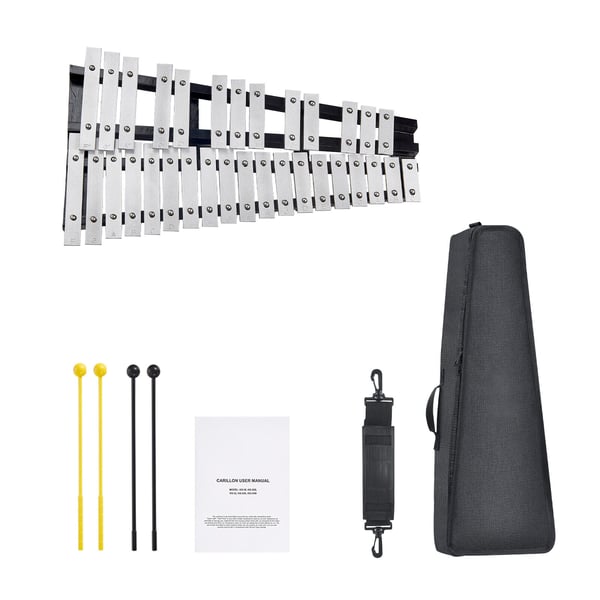 Glockenspiel xylofon, 60,5x35,6x5,5 cm, slagtøjsinstrument sæt