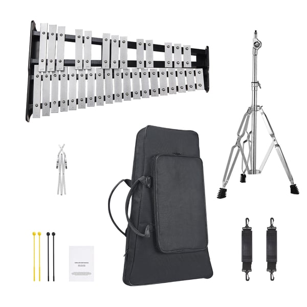 Glockenspiel xylofon, 605x356x55 mm, professionelt slagtøjsinstrument sæt Glockenspiel xylofon, 605x356x55 mm, professionelt slagtøjsinstrument sæt