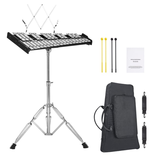 Glockenspiel xylofon, 605x356x55 mm, professionelt slagtøjsinstrument sæt