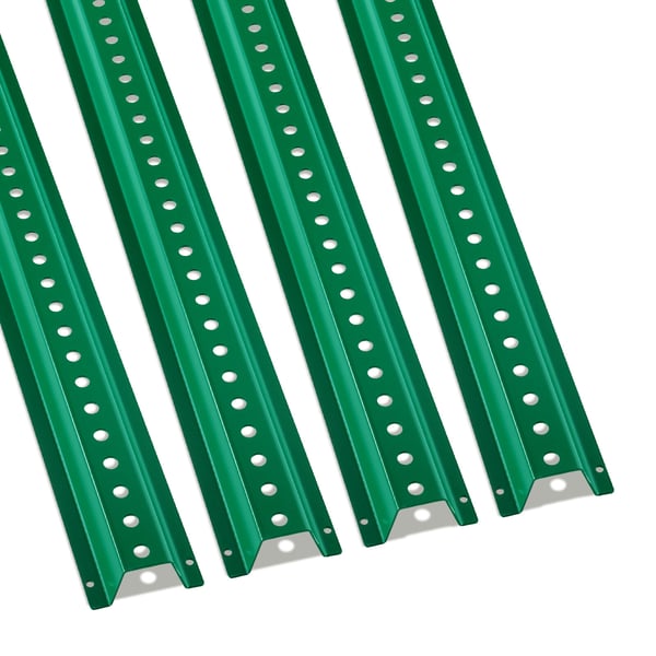 Skiltestolpe, 8 ft U-profil stål, 244x8x3,5 cm, grøn, kraftig stål