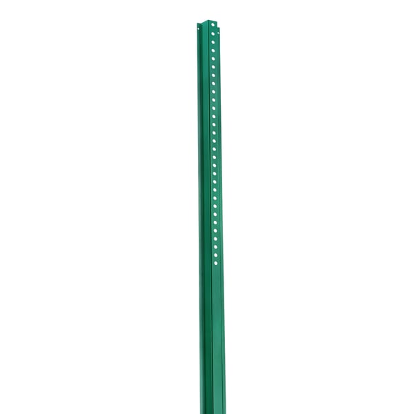 Skiltestolpe, 8 ft U-profil stål, 244x8x3,5 cm, grøn, kraftig stål