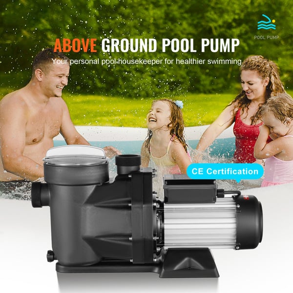 Poolpumpe, 2 HK dobbelt hastighed til overjordisk, energibesparende, 220V-240V, kraftfuld