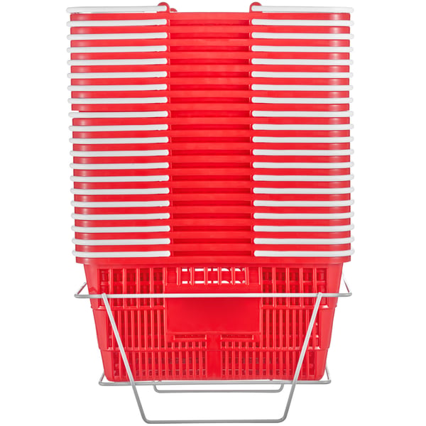 Ostoskorisetti, 42x30x21 cm, Punainen, Muovi