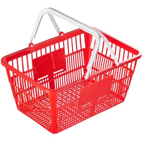 Shoppingkorg Set, 42x30x21 cm, Röd, Plast
