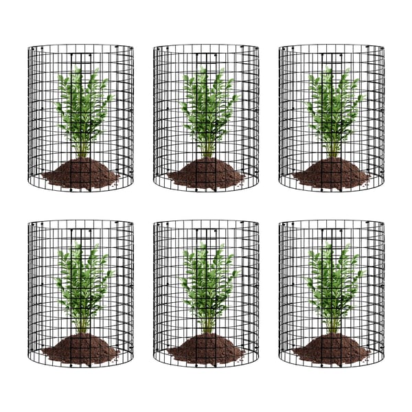 Plantebeskytter, 6-pak, 32x35,5 cm, metal, justerbar, udendørs