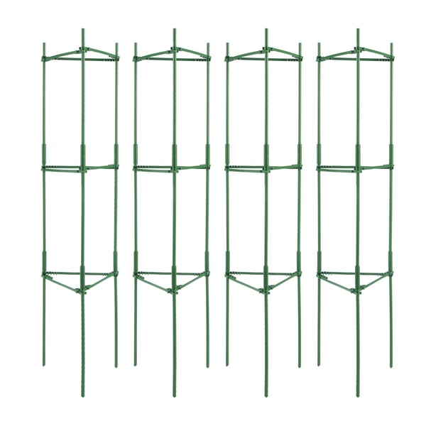 Kasvituki, 11.02x11.02x162 cm, vihreä, metallia, pinottava