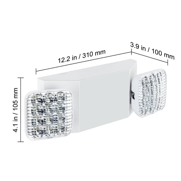 Hätävalo, 24 kpl LED-hätäpoistumisvalaisin, 31x10x10,5 cm, valkoinen